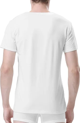 Vista 4 de DAVID ARCHY Camisetas suaves y cómodas de rayón de bambú para hombre, camisetas de manga corta, paquete de 3