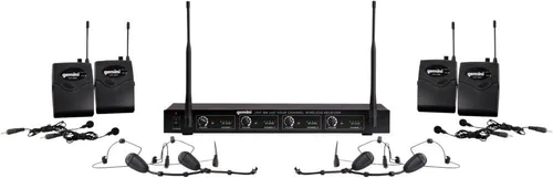 Vista 10 de Gemini Sistema de micrófono de mano inalámbrico UHF de 4 micrófonos (UHF-04M)