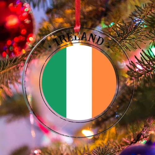 Vista 17 de Adorno de silueta de bandera de Islandia para decoración del árbol de Navidad, bandera nacional, recuerdo divertido de Navidad, decoración colgante