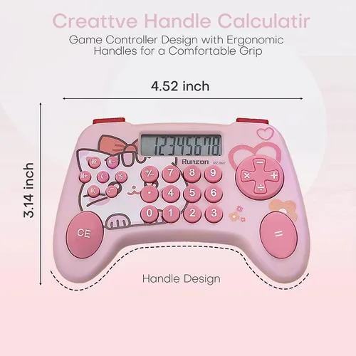 Vista 2 de Calculadoras rosadas Básicas para Profesores Oficina Básica de Conceptos Básicos, Matemáticas Electrónicas, Suma, Resta, División y Multiplicación