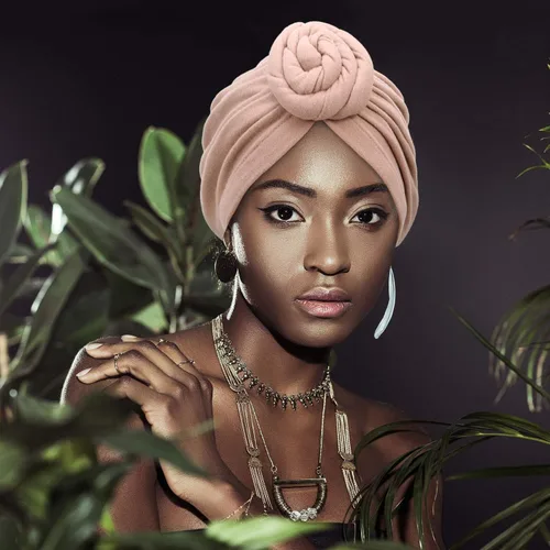 Vista 5 de SATINIOR - Turbantes africanos para mujeres, nudo pre-atado, gorro, diadema, 3