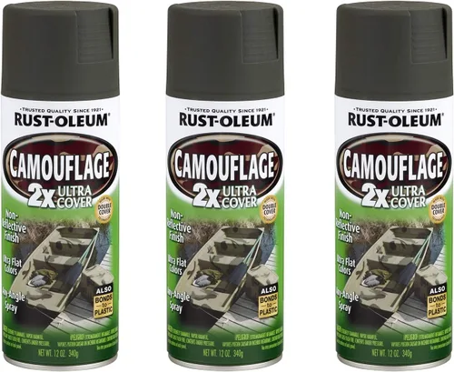 Vista 14 de Rust-Oleum 279176 Camuflaje 2X Ultra Cover Pintura en aerosol, 12 onzas, verde militar