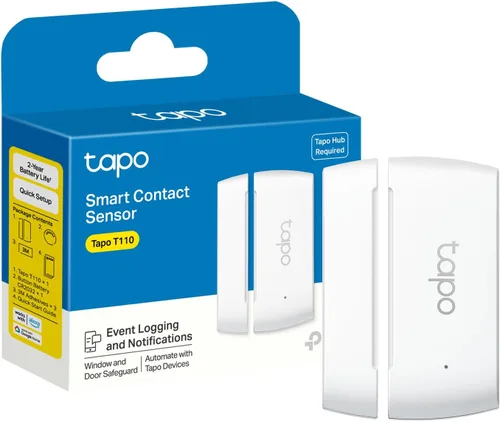 Vista 13 de Kit de inicio del sensor Tapo de TP-Link: "1 x Hub H100" + "1 x Sensor de movimiento T100" + "1 x Sensor de contacto T110