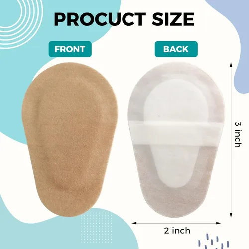 Vista 4 de 50 parches adhesivos para los ojos, parches para los ojos para adultos, parche desechable sin látex, vendajes adhesivos para bebés, niños y niñas