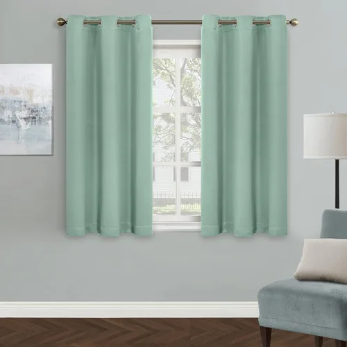 Vista 120 de MYSKY HOME Cortinas Aqua para Armario para Entrada Cortina Opaca para Puerta para Sala de Estar Cortina Oscurecedora de Habitación con Ojales