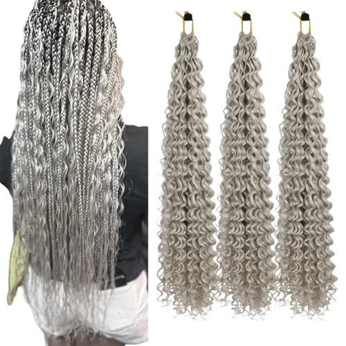 Vista 52 de 3 trenzas de ganchillo Passion Twist, cabello sintético preseparado para trenzar de 14 pulgadas, 3 paquetes de cabello trenzado pretrenzado