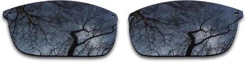 Vista 3 de 2 pares de lentes polarizadas de repuesto para Oakley Carbon Blade negro y plateado cromado