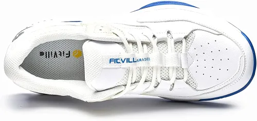 Vista 3 de FitVille Zapatos anchos de pickleball para hombre, zapatos de tenis para todas las canchas con soporte de arco para fascitis plantar