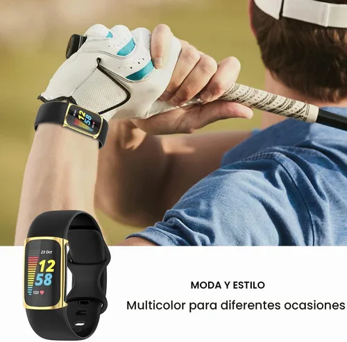 Vista 7 de Simpeak Paquete de 5 fundas protectoras de pantalla suaves compatibles con reloj inteligente Fitbit Charge 6 Charge 5, protección completa, rosa
