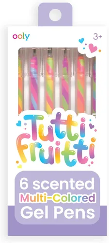 Vista 12 de Ooly Yummy Yummy - Juego de 6 bolígrafos de gel perfumados metálicos, con tinta de gel perfumada afrutada, escribe en papel negro, punta de 0.039