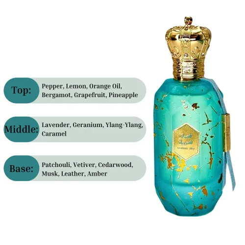 Vista 5 de ARMAF Eter Arabian Sky EDP Spray 100ML (3.4 OZ) de Armaf Una mezcla celestial de aromas cítricos, florales y amaderados.