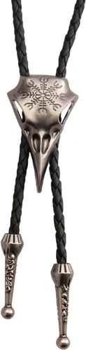 Vista 199 de Jeilwiy Corbata de bolo para hombre, corbata de vaquero occidental, collar de corbata de bolo dorado, corbata de cuero, corbata de Halloween