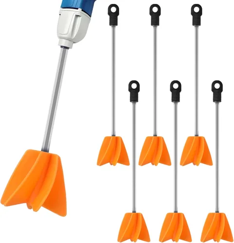 Vista 7 de Loosh 12 agitadores de pintura de 11 pulgadas para taladro, accesorio mezclador de pintura, mezclador epoxi hélice para resina de hormigón, paleta
