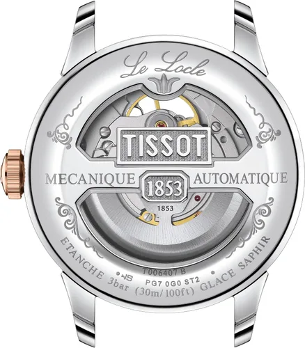 Vista 3 de Tissot Le Locle Powermatic 80 Open Heart, Gris, Moderno