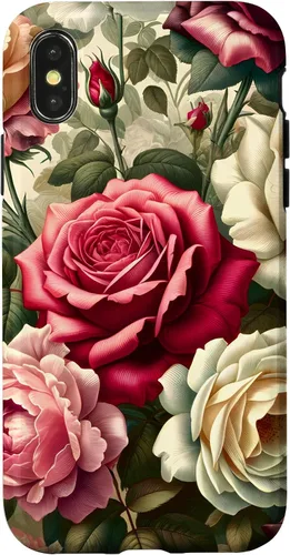 Vista 4 de Funda con diseño floral para iPhone 16 con diseño floral estilo victoriano