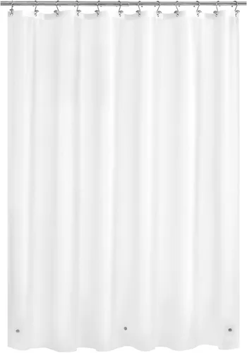 Vista 24 de Cortina de regadera para cabina de ducha 36x72, forro de cortina de regadera de plástico PEVA para baño, ligera e impermeable, 36 x 72, transparente