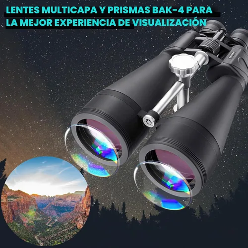 Vista 6 de Barska AB13664 Gladiator 25-125x80 Zoom Binoculares con adaptador de trípode para astronomía, observación de aves, deportes, visión de largo