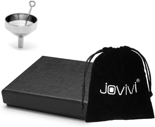 Vista 5 de Jovivi Collar de urna de tubo de acero inoxidable con nombre personalizado para recuerdo de cenizas de cremación joyería conmemorativa para hombres