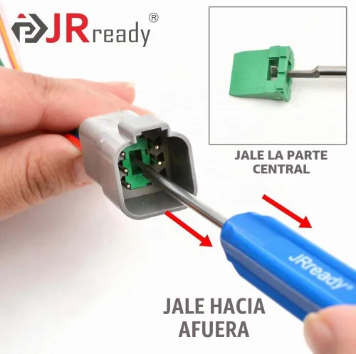 Vista 6 de JRready DT series Contactos sólidos Herramienta de extracción de pines DRK-RT1, Herramienta de extracción de conectores Deutsch, Gancho de 90 grados