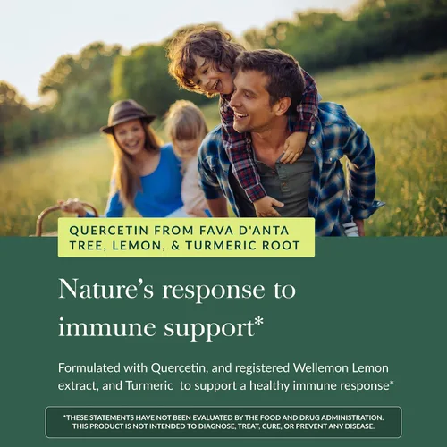 Vista 5 de Gaia Herbs Quercetin Synergy - Apoya la salud inmunológica* - Extracto de fruta de limón Wellemon - 50 cápsulas veganas (50 porciones)