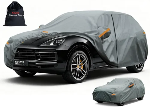 Vista 200 de Kayme Funda de Coche de Servicio Pesado Impermeable para Todo Tipo de Clima, Ajuste Personalizado para Tesla Model S, Cubierta Exterior Completa