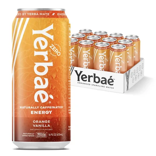 Vista 14 de Yerbae - Agua espumosa mejorada (12 unidades) Energy Yerba Mate 340 ml, lata