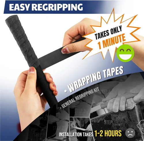 Vista 2 de JAYA Golf Grip Wrapping Tape – Regrip Your Clubs in 1 Minute, PU Overgrip, No Solvent Needed, 3 or 15 Pack