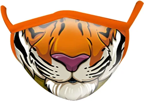 Vista 15 de Máscara facial Wild Republic Wild Smiles, máscara facial reutilizable, lavable, máscara de medio rostro Acuático
