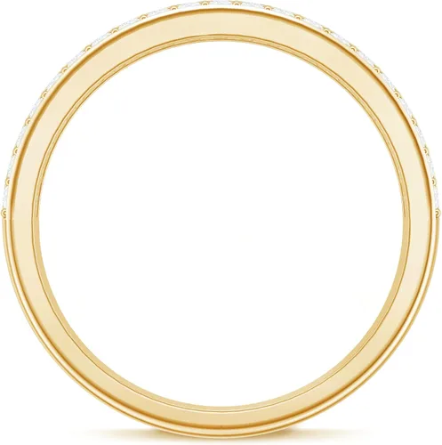 Vista 7 de Anillo de media eternidad de diamantes y rubí de 1.25 quilates para mujer Calidad AAA