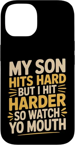 Vista 4 de My Son Hits Hard But I Hit Harder So Watch Yo Mouth - Case for iPhone XR