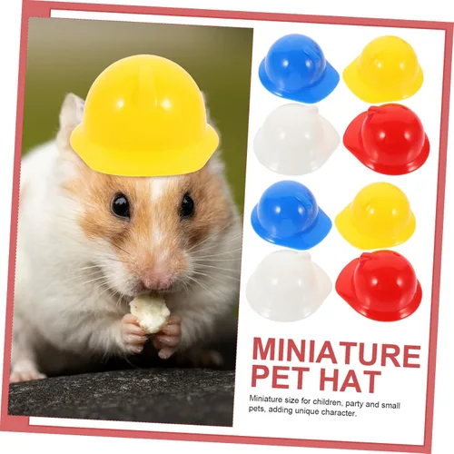 Vista 3 de COLLBATH 40 cascos de construcción en miniatura para accesorios de muñecas, adornos para pasteles, gorras de seguridad para mascotas, decoraciones