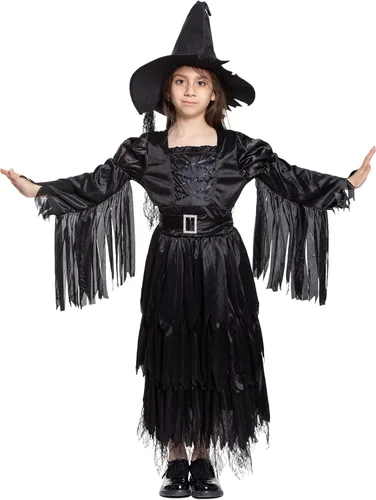 Vista 5 de Fairytale Witch Costume for Girls Halloween Costumes Kids Toddler Role Play Dress Up