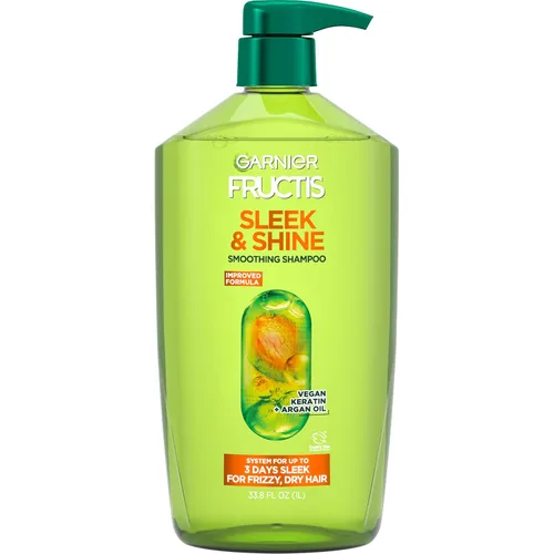 Vista 12 de Garnier Fructis Sleek & Shine Champú, cabello encrespado, seco, inmanejable, 22 onzas líquidas (el embalaje puede variar)