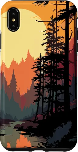 Vista 7 de Funda para iPhone 14 Forest And Nature Pine Tree Sun para mujeres y hombres