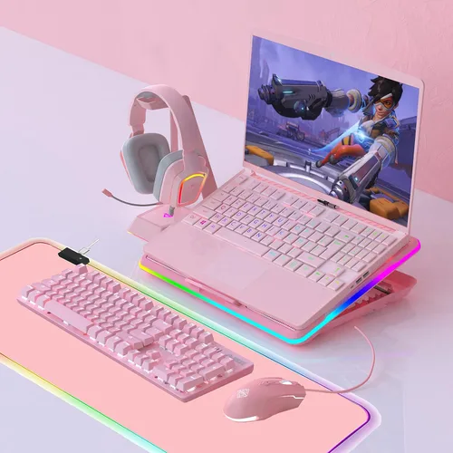 Vista 7 de Lomiluskr Ratones para juegos AJ52 con cable, programables 7 botones, ratones de computadora con retroiluminación LED RGB, 500-2750 DPI ajustable