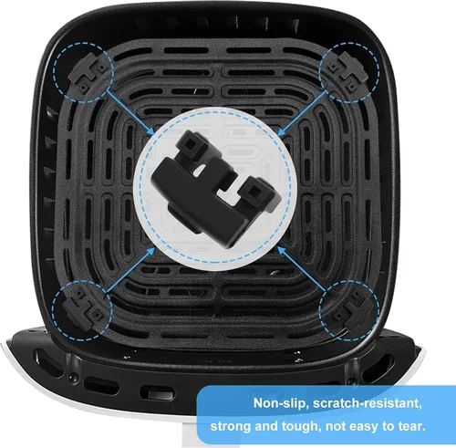 Vista 2 de Patas de goma de silicona para freidora de aire Paris Hilton 6QT/Bella Pro Series 4QT 8QT 6.3QT Freidora de aire premium pies de goma