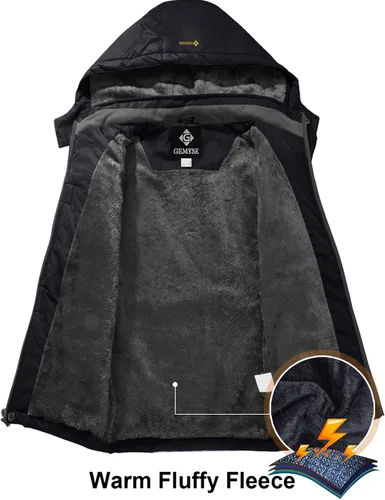 Vista 3 de Chaqueta de esquí impermeable para niño con capucha GEMYSE