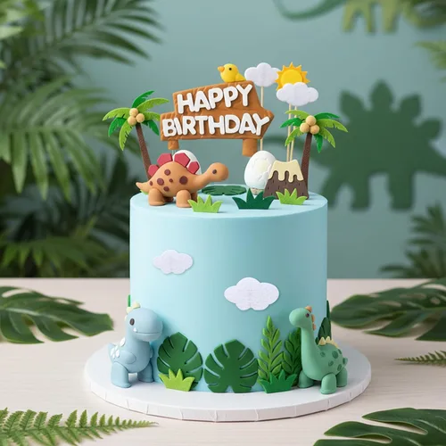 Vista 5 de Knana - 18 decoraciones de dinosaurio para tartas de cumpleaños