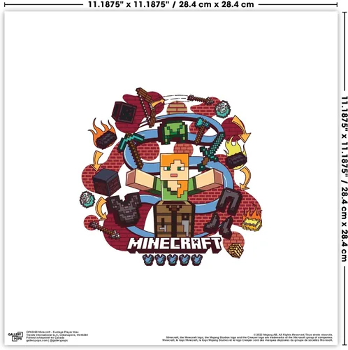 Vista 4 de Trends International Gallery Pops Minecraft - Paquete de arte de pared Funtage Explore (paquete de 6)