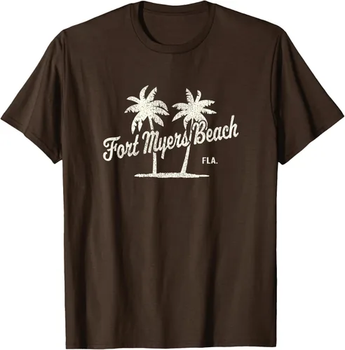 Vista 8 de Fort Myers Beach Florida Vintage 70s Palm Trees Graphic T-Shirt