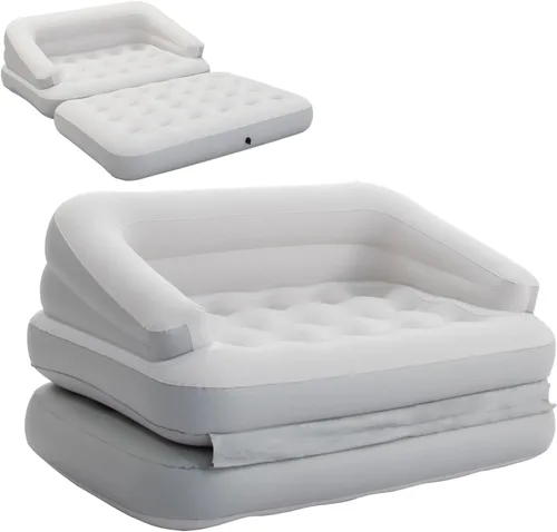 Vista 10 de Sofá cama inflable, sofá inflable para camping, impermeable, negro