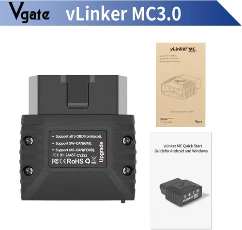 Vista 6 de Vgate vLinker MC Bluetooth 3.0 OBD2 escáner lector de código herramienta de escaneo de diagnóstico para Android y Windows, negro