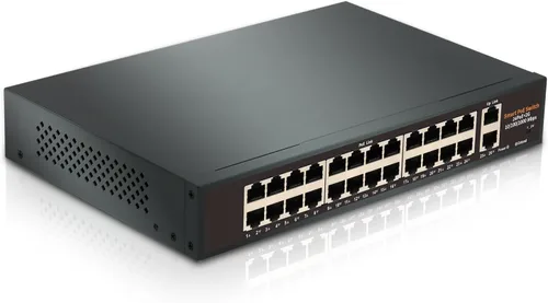 Vista 8 de Interruptor Ethernet no administrado de 2.5G con 4 puertos Base-T de 2.5G y 2 puertos de enlace ascendente SFP+ de 10G, compatible