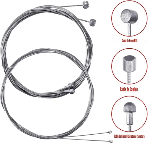 Vista 2 de Línea de transmisión universal de bicicleta Cambio de bicicleta Cable y cable de freno Kit para reparación de bicicletas de montaña