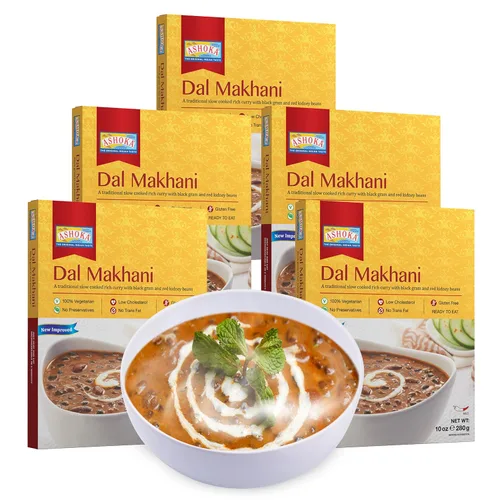 Vista 11 de Ashoka Comidas indias listas para comer desde 1930, 100% vegetariano Dal Makhani, comida india totalmente natural cocinada tradicionalmente, a base