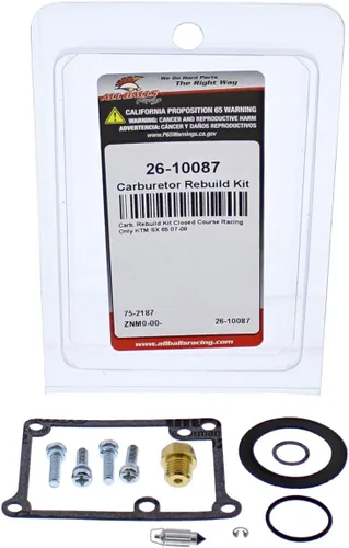 Vista 3 de All Balls Kit de reconstrucción de carburador 26-10087 compatible con/reemplazo para KTM SX 65 2007 2008