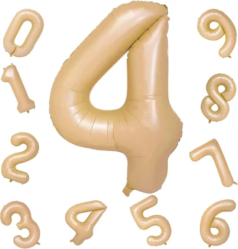 Vista 271 de Globo negro del número 0 para niñas y niños, 40 pulgadas, grande, número 0-9, de papel de aluminio, de Mylar para helio, juego de globos digitales