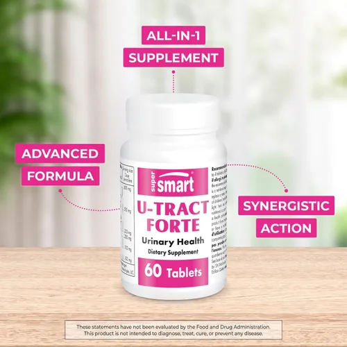 Vista 2 de Supersmart - U-Tract Forte - con D-manosa y bromelina Sin OMG y sin gluten - 60 tabletas
