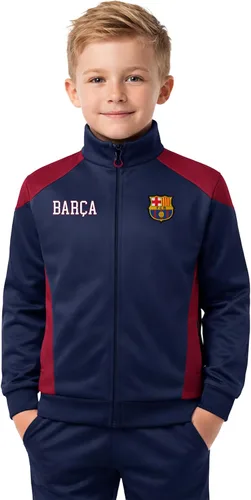 Vista 8 de Icon Sports Chaqueta de fútbol con licencia oficial del FC Barcelona - Unisex para niños