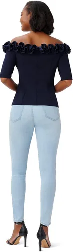 Vista 2 de Adrianna Papell Top de roseta crepé para mujer